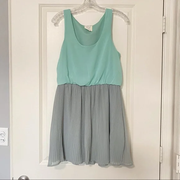 Pins & Needles | Dresses | Turquoise And Grey Knee Length Dress | Poshmark